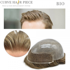 Swiss Lace Mens Toupee Hair Replacement System Bleach Knot Natural Hairline Hairpiece Thin Skin Black Human Wigs for Men