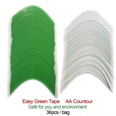 Walker Easy Green Hair System Toupee Wig Tape Double Sided Straight, AA, CC Contour Tapes