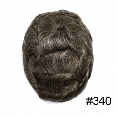 340#Dark Brown with 40% Grey fiber