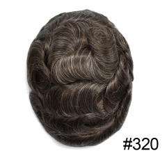 320#Dark Brown with 20% Grey fiber